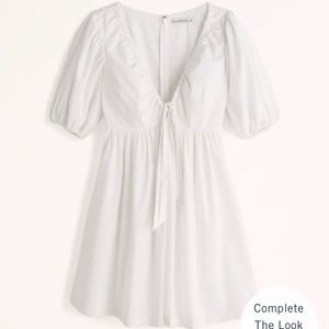 Abercrombie Cinch-Front Poplin Mini Dress